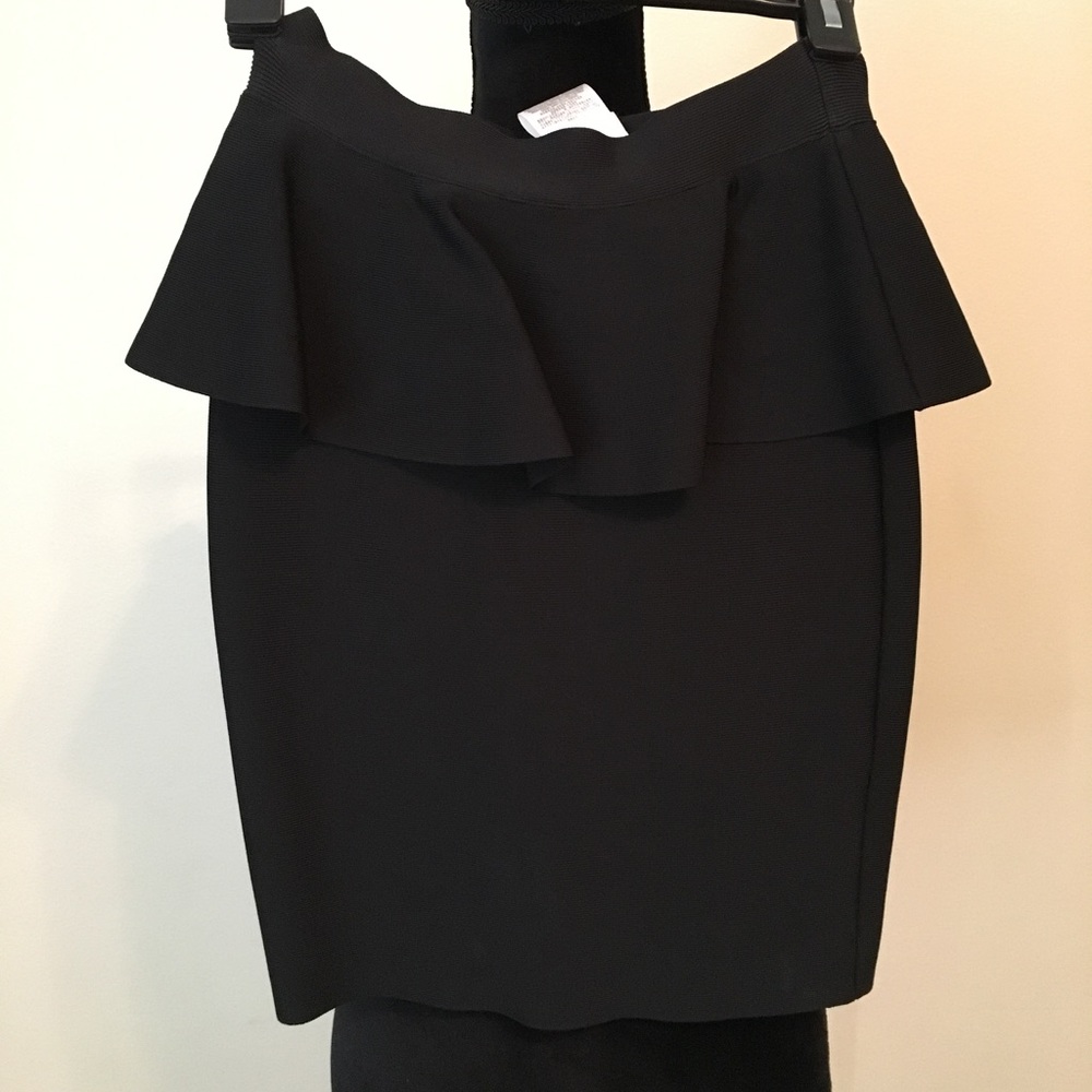 BCBG Maxazria black peplum skirt